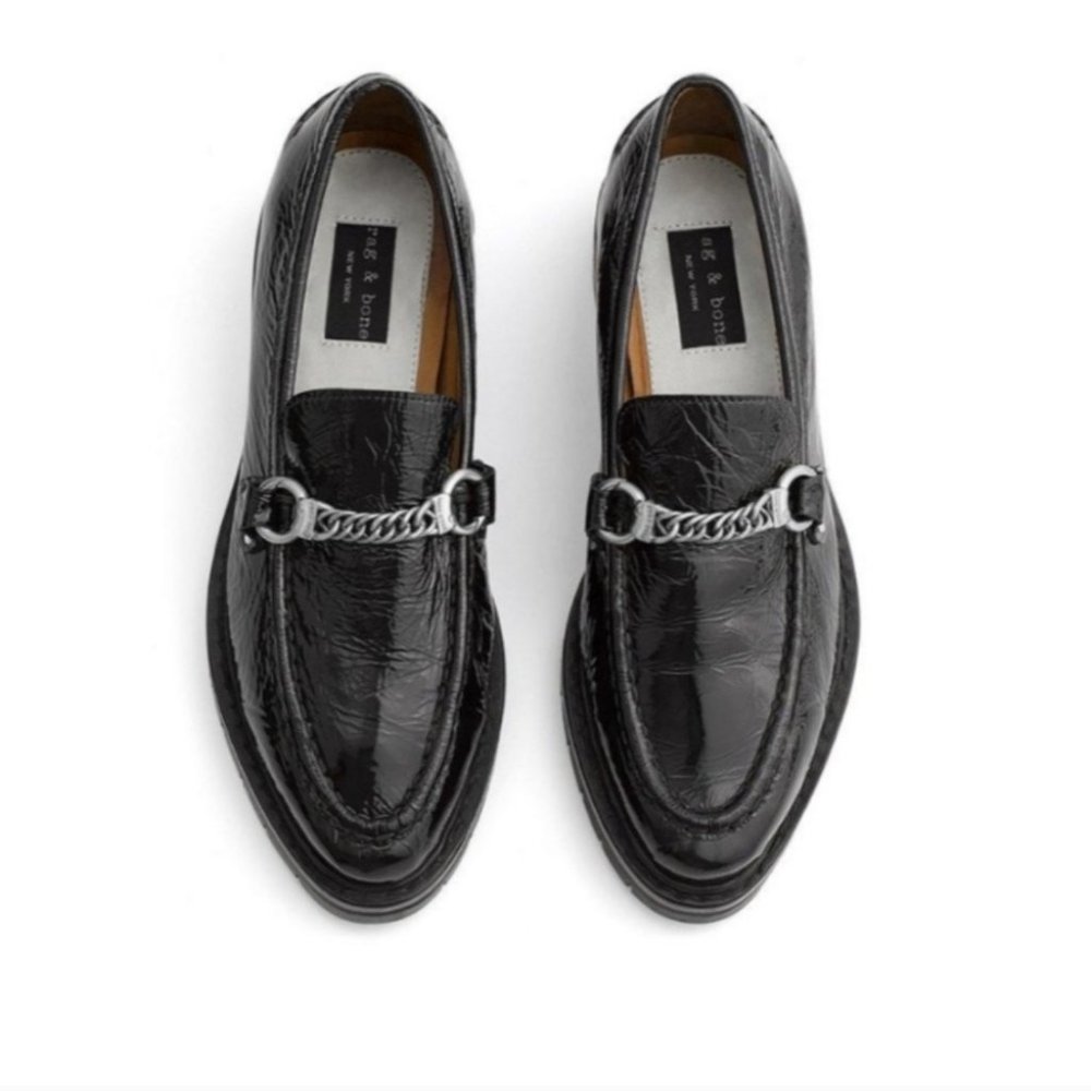 Black Leather Loafers